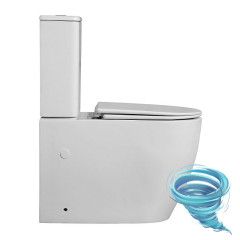 Унитаз напольный безободковый Azario Bonelle AZ-1229A с бачком и сиденьем Soft Close (микролифт)