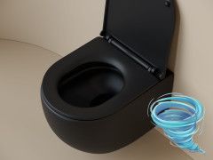 Унитаз подвесной безободковый Ceramicanova UP Rimless CN4007MB с сиденьем быстросъемным Soft Close (микролифт)