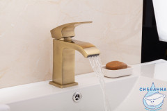 Смеситель для раковины Gappo G1007-4 (без донного клапана) (бронза)