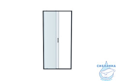 Дверь в нишу Aquatek AQ ARI RA 12020BL 120x200 профиль черный, стекло прозрачное