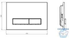 Кнопка смыва Charus Raiden FP.321.DW.01 черный матовый