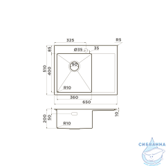 Кухонная мойка Omoikiri Akisame 65-IN-L 4973058 нержавеющая сталь