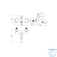 Смеситель для ванны Aquatek Европа AQ1340CR (хром)