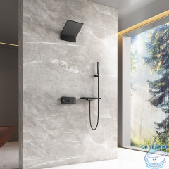 Душевая система Vincea Futura 300 1 режим VSFW-2F11TMB (черный матовый)