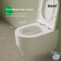 Унитаз подвесной безободковый, Эйгер Кью (Aiger Q), IDDIS, AIQRDSEi25
