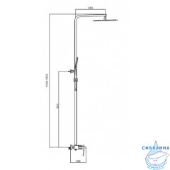 Душевая система Gappo G2407-30 300 1 режим (хром/белый)