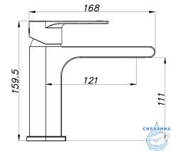Смеситель для раковины Azario Delano AZ-15844521 (хром)
