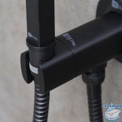 Встраиваемый смеситель с гигиеническим душем Lemark Solo LM7172BL (черный матовый)