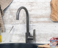 Смеситель для кухни Wasserkraft Wiese 8407 (черный матовый)