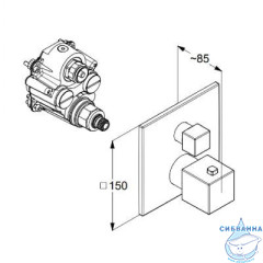 Встраиваемый смеситель для ванны Kludi Decus 548103975 (черный матовый)