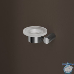 Мыльница, матовое стекло, нержавеющая сталь, Дюна (Duna), хром глянцевый, IDDIS, DUNSBG0i42