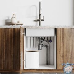 Сифон бутылочный, 3.1/2x40мм, с выпуском, гофротрубой, отводом и переливом, IDDIS, 900CVG1P10VD