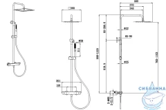Душевая система Allen Brau Infinity 300 1 режим 314369 (хром)