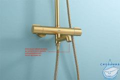 Душевая система Raglo 250 1 режим R20.26.03 (сатин золотой)