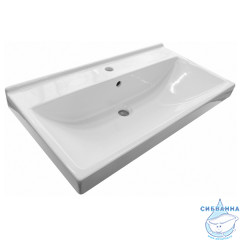 Тумба подвесная Comforty Никосия 80П дуб белый с раковиной Fest 80