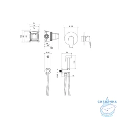 Смеситель с гигиеническим душем Aquatek Бетта AQ1119MB (черный матовый)