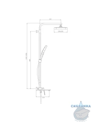 Душевая система Raglo 330 1 режим R51.24 (хром)