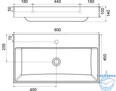 Тумба Ravak Natural 80 белый с раковиной Natural 80