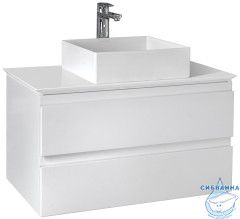 Тумба Jacob Delafon Madeleine 80 EB2083-J51 с раковиной Jacob Delafon Delta Pure 39 белый матовый