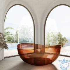 Ванна из полиэфирной смолы ABBER Kristall 150x150 AT9705Opal коричневая