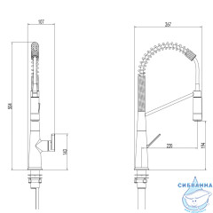 Смеситель для кухни Azario Spring AZ-VGT569183C (хром)