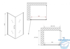 Душевое ограждение ABBER Sonnenstrand AG04100B-S85B 100x85 профиль черный, стекло  прозрачное (без поддона)