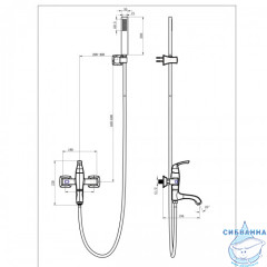 Смеситель для ванны Lemark Nubira LM6214ORB с душевым гарнитуром (черная бронза)