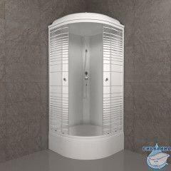 Душевая кабина Тритон Стандард 90х90 В профиль белый, стело полосы Щ0000061848