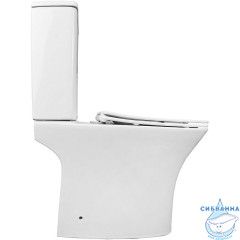 Унитаз напольный безободковый Azario Fretta Square с бачком и сиденьем Soft Close (микролифт) AZ-5121