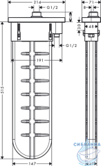 Скрытая часть смесителя hansgrohe sBox 28010000 (хром)