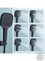 Смеситель для ванны Raglo R51.30.06 с душевым гарнитуром (черный)