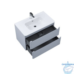 Тумба с умывальником, подвесная, 80 см, светло-серый, Edifice, IDDIS, EDI80L0i95K  подходит умыв. 0108000i28