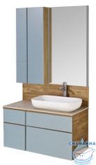 Шкаф Акватон Мишель 43 дуб рустикальный/фьорд 1A243903MIX30