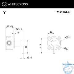 Смеситель скрытого монтажа на 1 потребитель WHITECROSS Y Y1241GLB (брашированное золото)