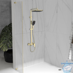 Душевая система Vincea Cube 320 1 режим VSFS-4C12BG (брашированное золото)