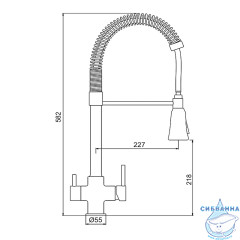 Смеситель для кухни Gappo G4398-69 (оружейная сталь)