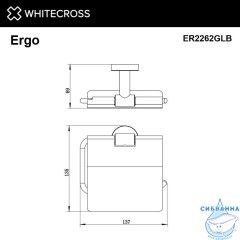 Держатель туалетной бумаги WHITECROSS Ergo ER2262GLB (брашированное золото)