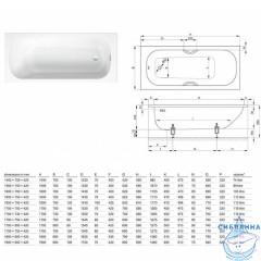 Стальная ванна Bette Form AD 160x70