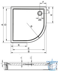 Акриловый поддон Riho Davos 281 DA89