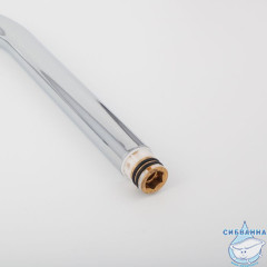 Излив для смесителя, кухня, J-образный, нерж. сталь, 183х227 мм, поворотный, хром, IDDIS, 995J18C5SM