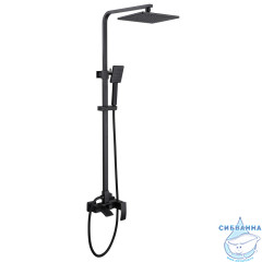 Душевая система Abber Wasserfall 250 1 режим AF8616B (черный матовый)