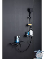 Смеситель для ванны с душевым гарнитуром Gappo G3296-26 (черный матовый)