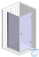 Душевое ограждение Bas FANTASY CR-90-С-CH профиль хром, стекло прозрачное (без поддона)