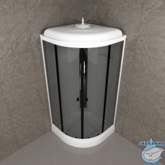 Душевая кабина Тритон Грей 90x90 А профиль белый, стекло грей Щ0000067300