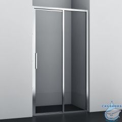 Дверь в нишу Wasserkraft Lopau 120 см профиль хром, стекло прозрачное 32S05R