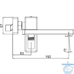 Смеситель для ванны Gappo G3217-9 с аксессуарами (оружейная сталь)