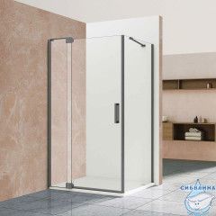 Душевое ограждение Vincea Extra 100-110x90 профиль вороненая сталь, стекло прозрачное VSR-1E101190CLGM