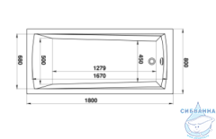 Акриловая ванна Bas Бали 180x80