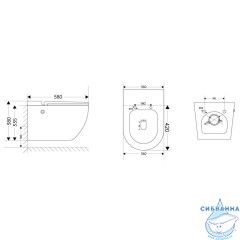 Унитаз подвесной Abber Bequem AC1108PMBс сиденьем Soft Close (микролифт) (черный матовый)