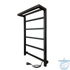 Полотенцесушитель электрический Indigo Forma П5 (с таймером) 50х80 черный муар  (с возможностью скрытого подключения, подключение R/L)